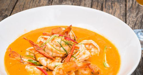 Bisqué de Zapallos y Camarones