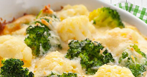 Budín de Brócoli y Coliflor 