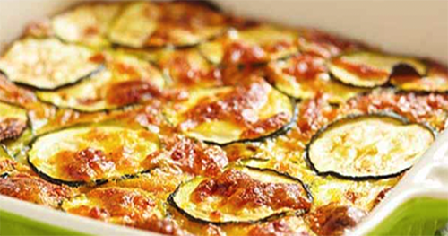 Flan de Zapallitos Italianos con Tocino